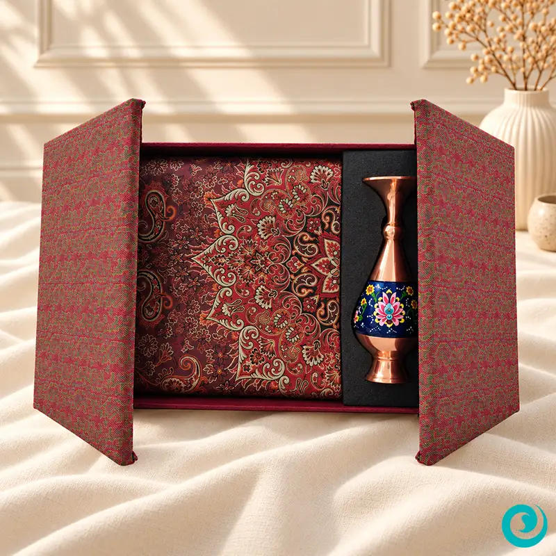 Shahparand corporate gift set with copper vase