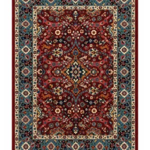 Мешхедский ковёр ручной работы «Афшан» 150×200 см — красный / лаковый